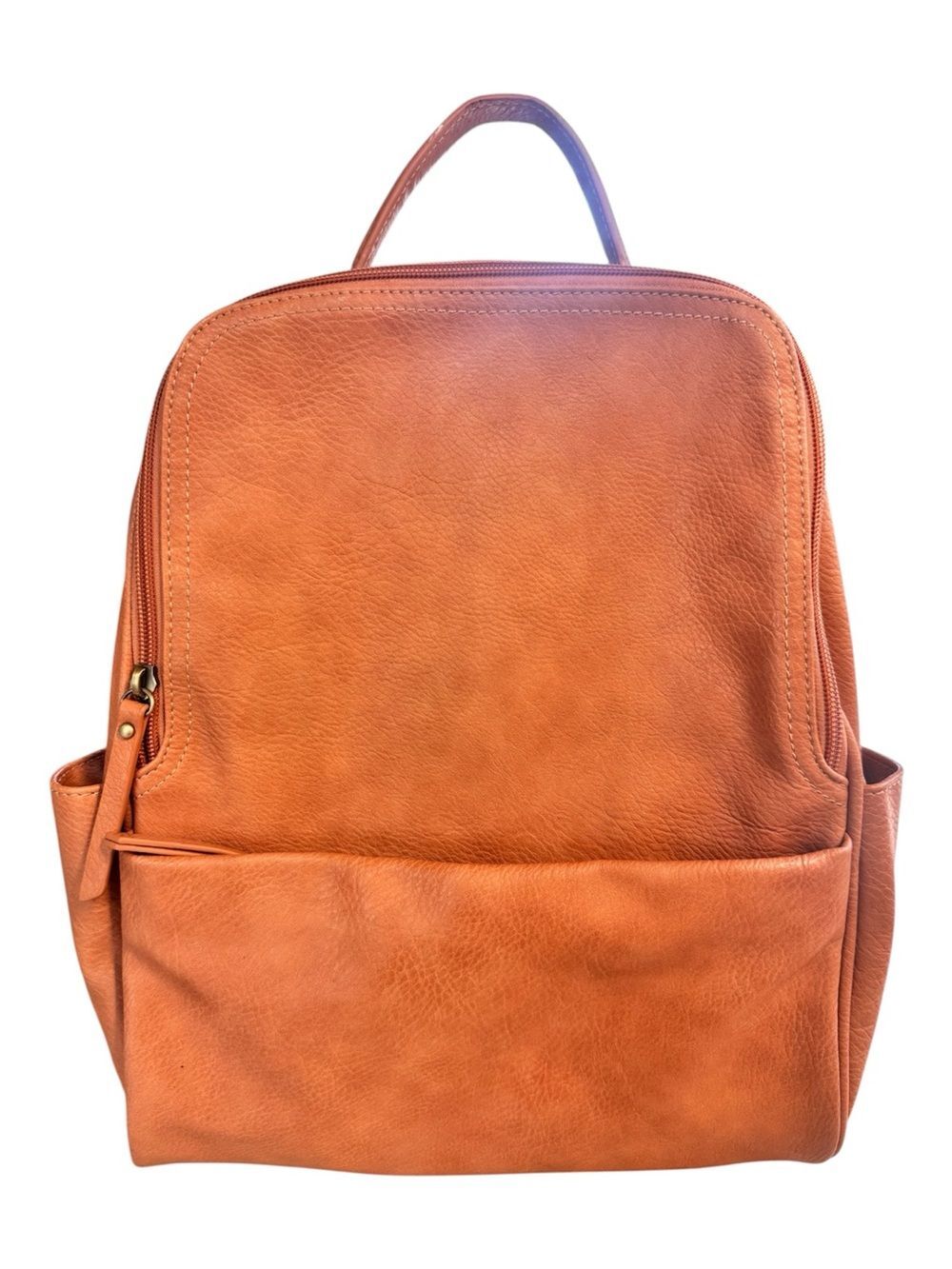 Urban Originals Tan Vegan Leather Backpack Travel Work Everyday Minimalist Bag